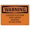 Signmission OSHA Warning Sign, 10" Height, Rigid Plastic, Elevated Platform With Limited Railings, Landscape OS-WS-P-1014-L-12101 - alternate 1